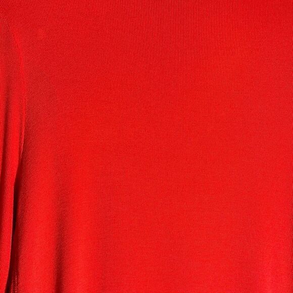 Free People Womens Uptown Turtleneck Tee Long Sleeve Top Asymmetrical Red Small - Picture 4 of 7